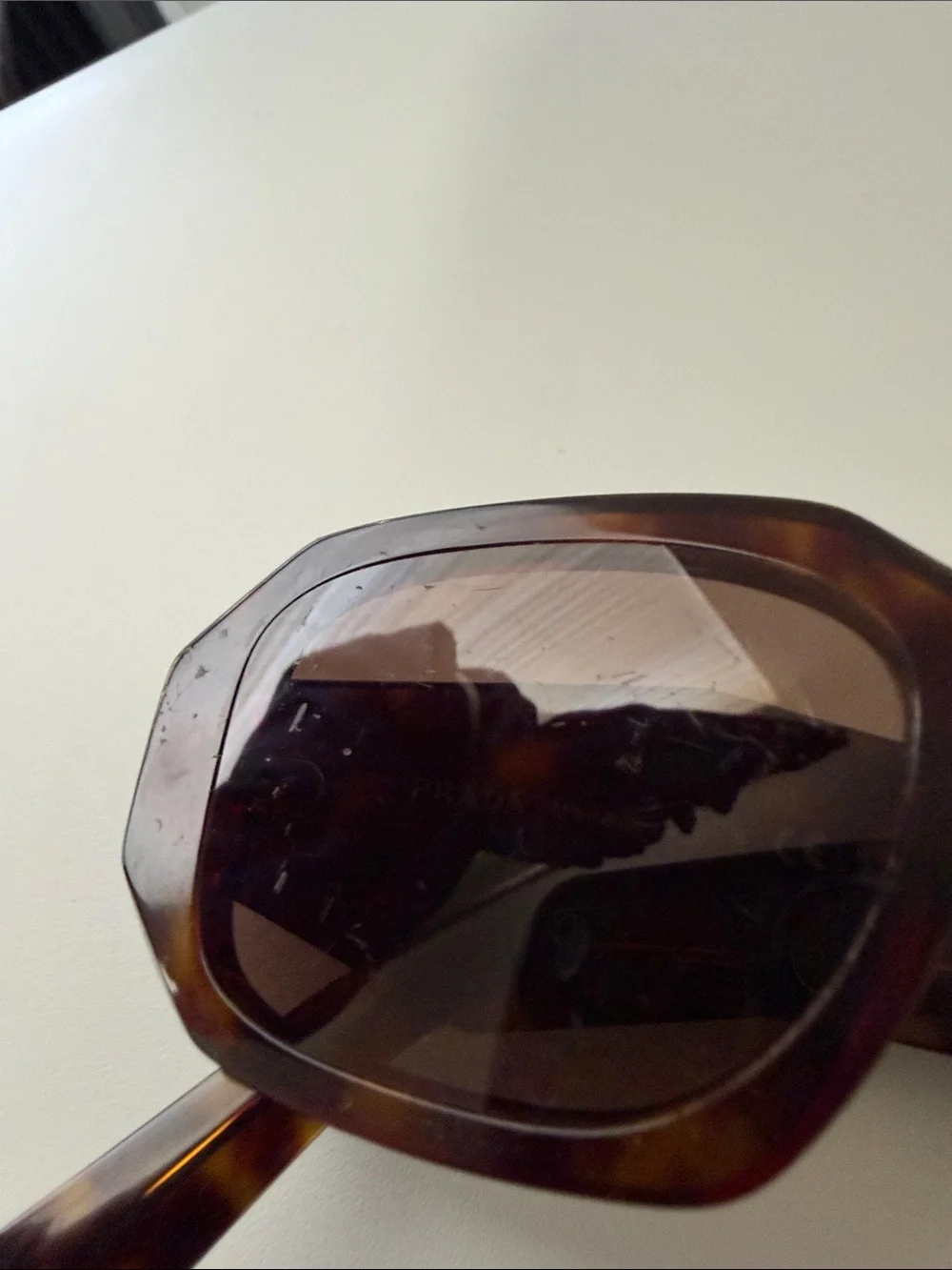 Authentic Prada Full Inclusion Tortoiseshell Sunglasses with Brown Lenses